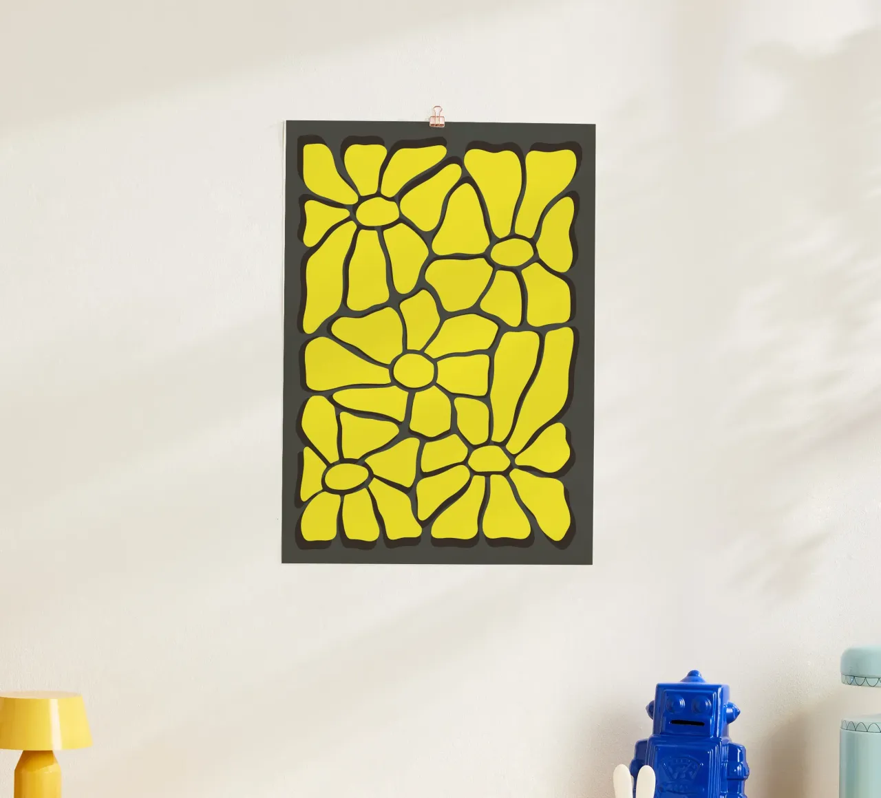 Flower composition poster con telaio in legno da RS LAB STUDIO