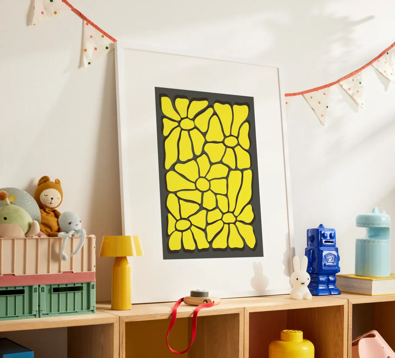 Flower composition poster con telaio in legno da RS LAB STUDIO