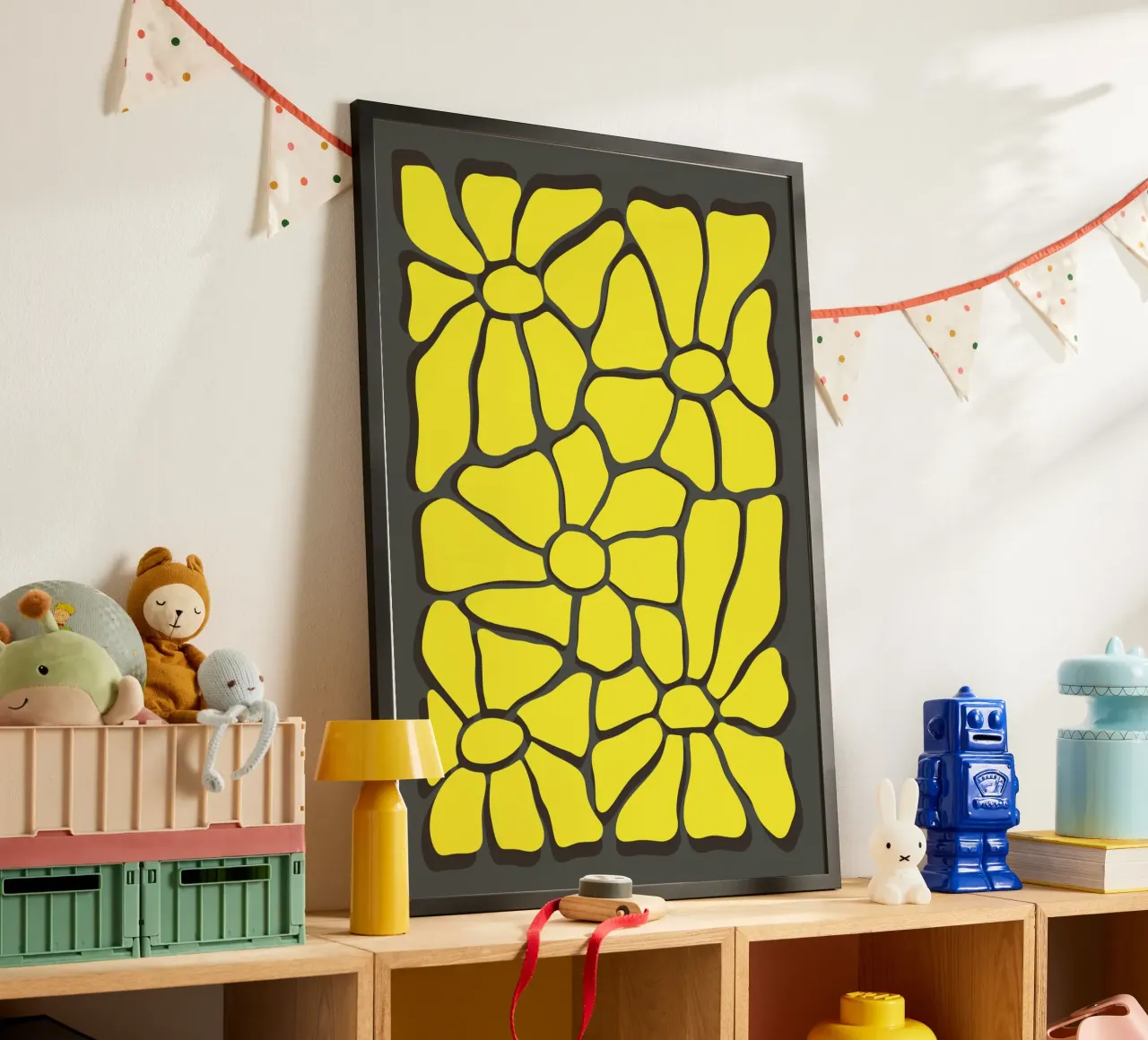 Flower composition poster con telaio in legno da RS LAB STUDIO