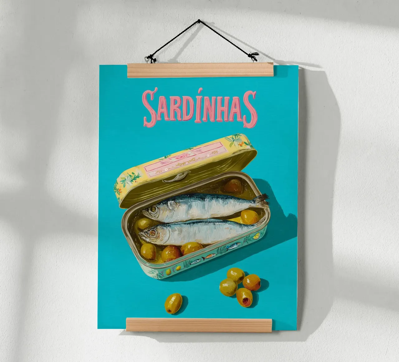 Sardinhas per buongustai poster con telaio in alluminio da Carinaprint