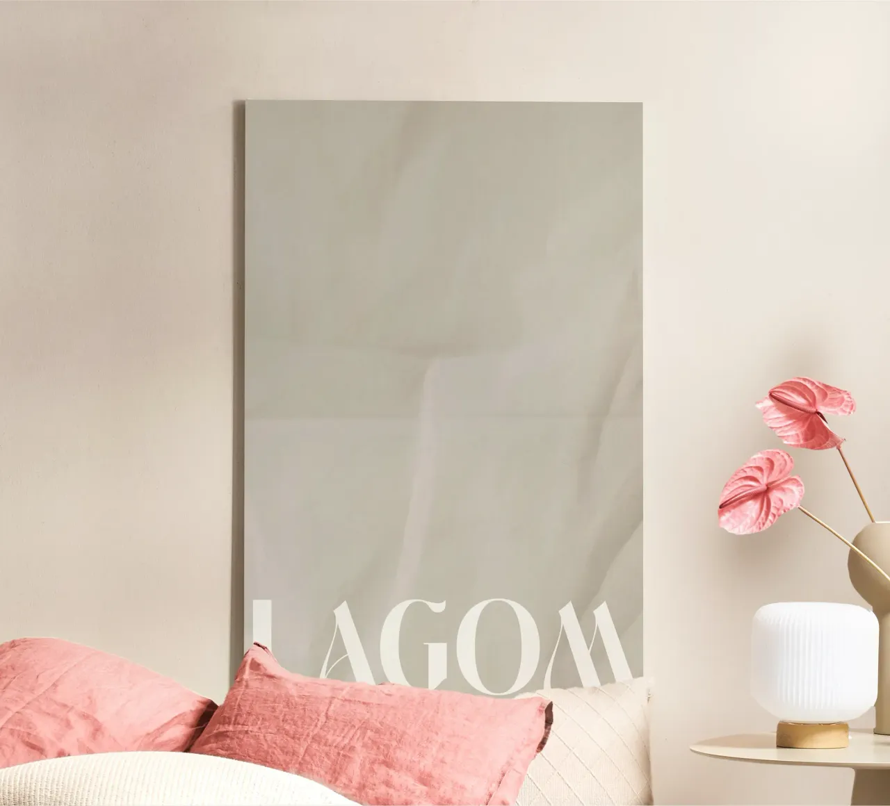 LAGOM (Whisper Words Series) tela con Cornice a cassetta da treechild