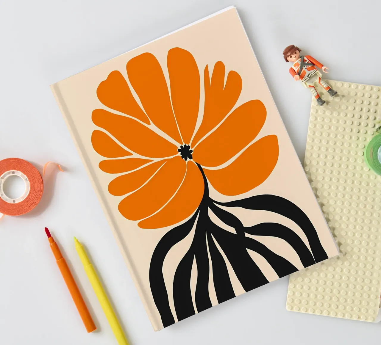 Grande fleur jaune carnet de notes de Jose