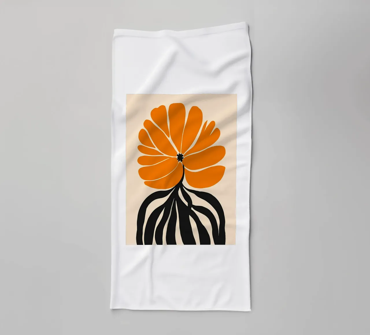 Grande fleur jaune serviette de bain de Jose