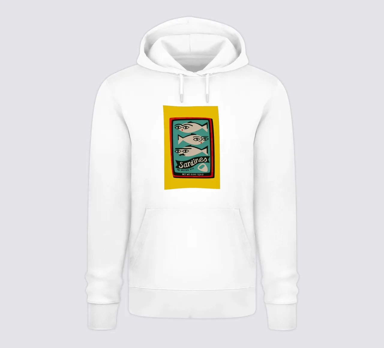 Sardines felpa con cappuccio da carolcrawofficialdesign