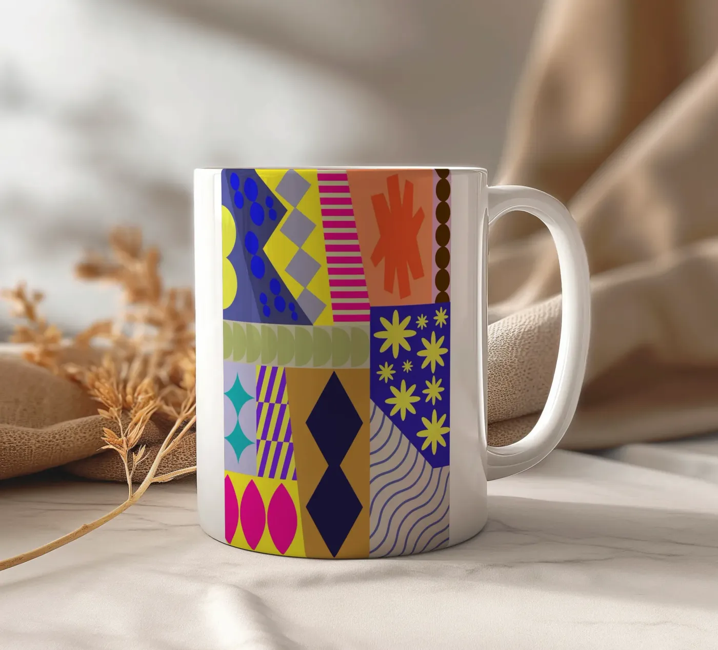 Soft Angles ceramic mug by RS LAB STUDIO