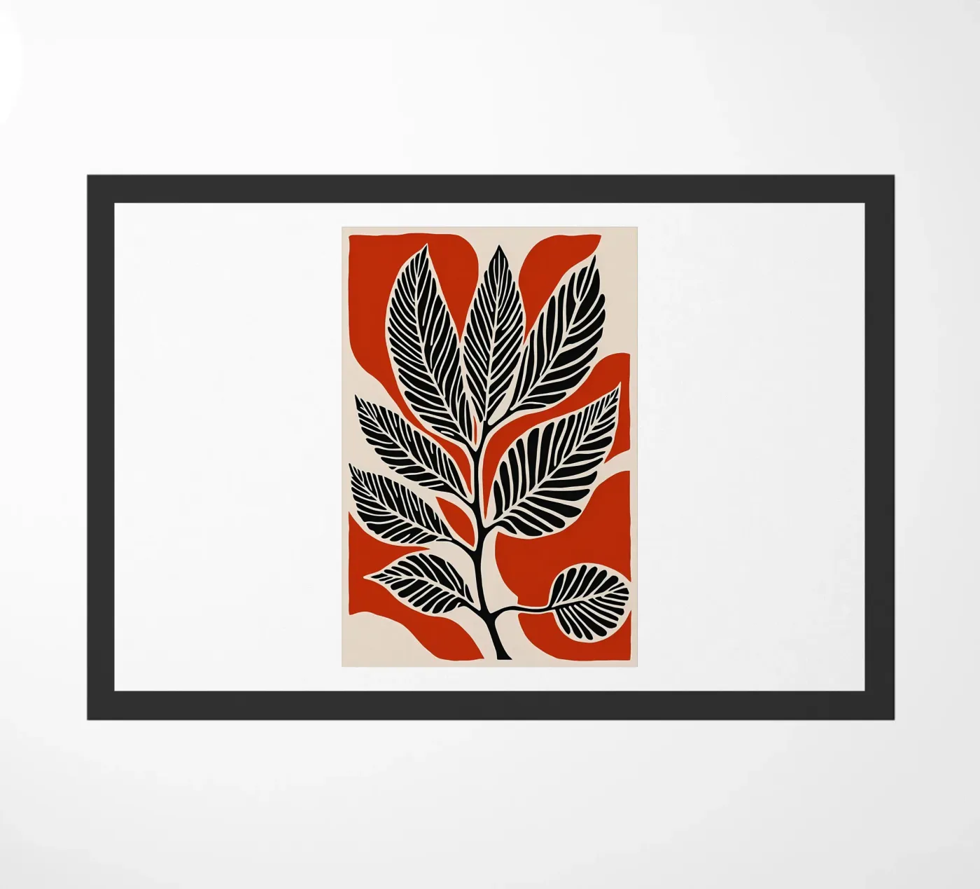 Black And red doormat by Jose