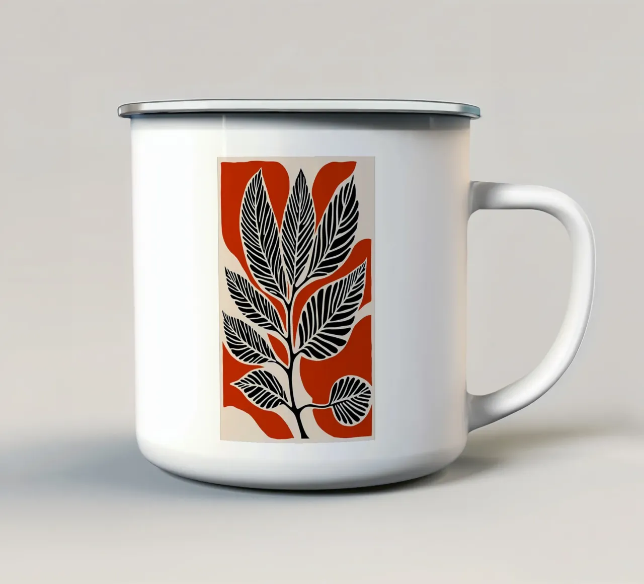 Nero e rosso tazza in smalto da Jose