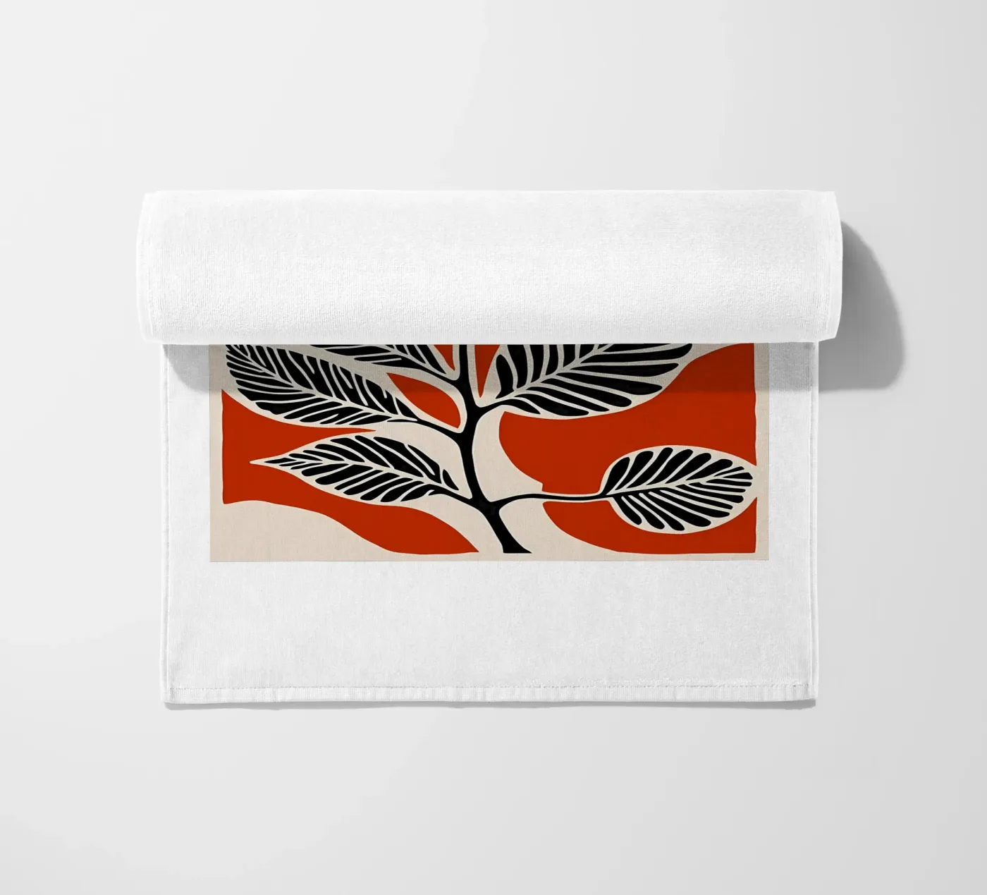 Zwart en rood strandhanddoek van Jose