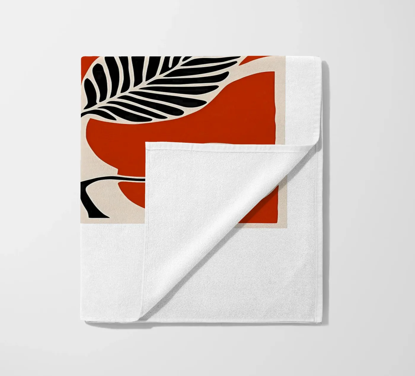 Zwart en rood strandhanddoek van Jose