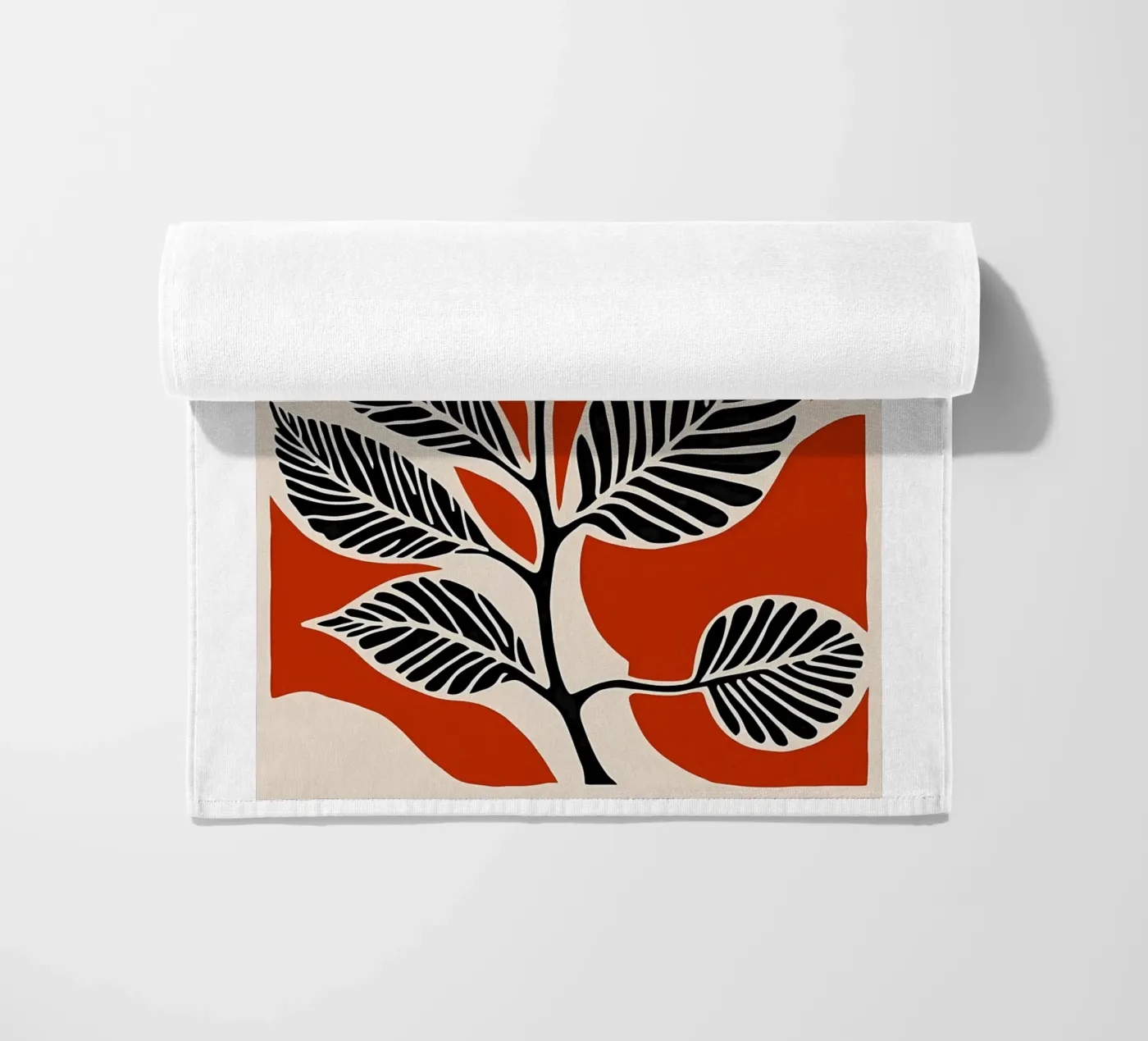 Zwart en rood strandhanddoek van Jose