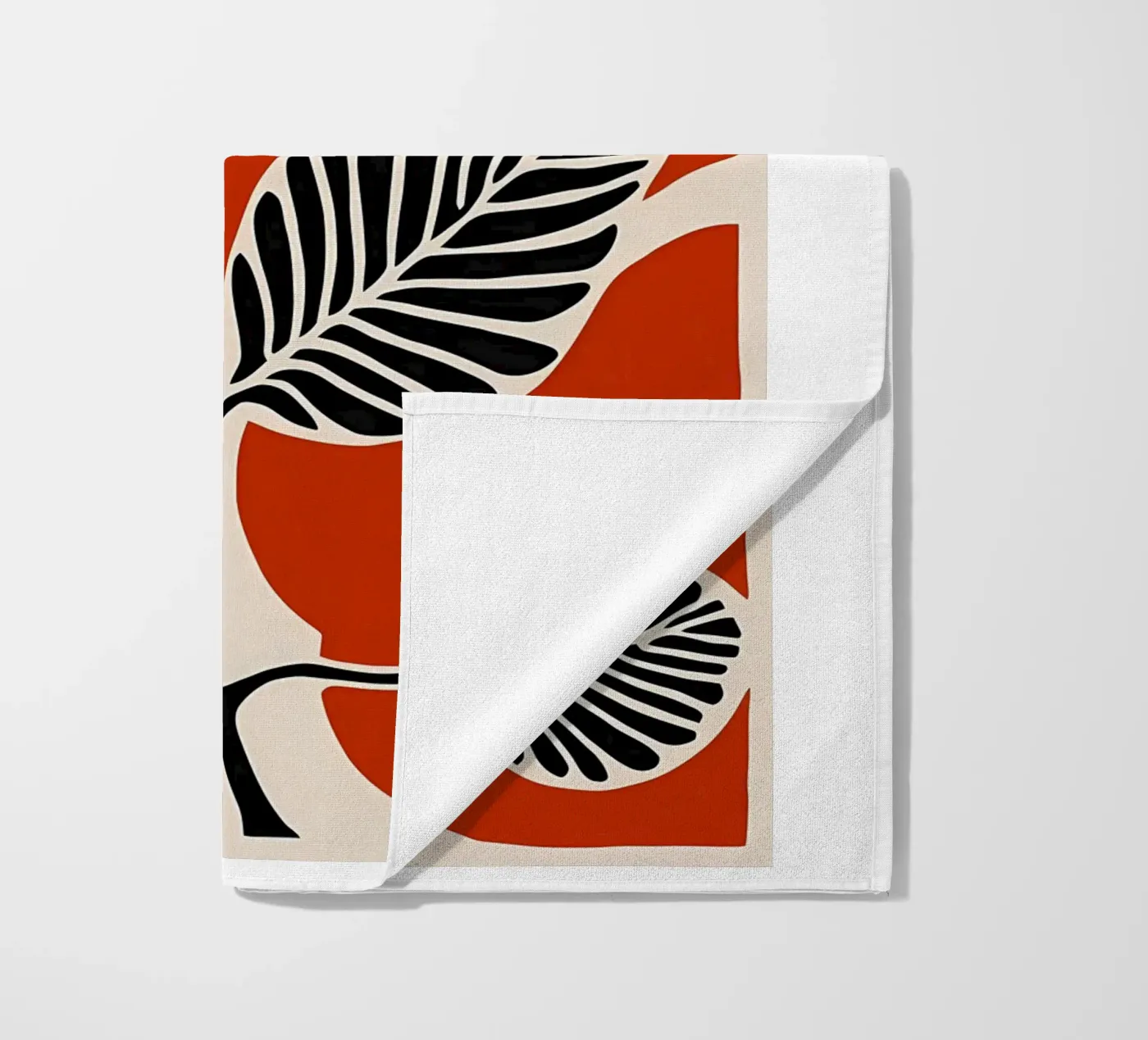 Zwart en rood strandhanddoek van Jose