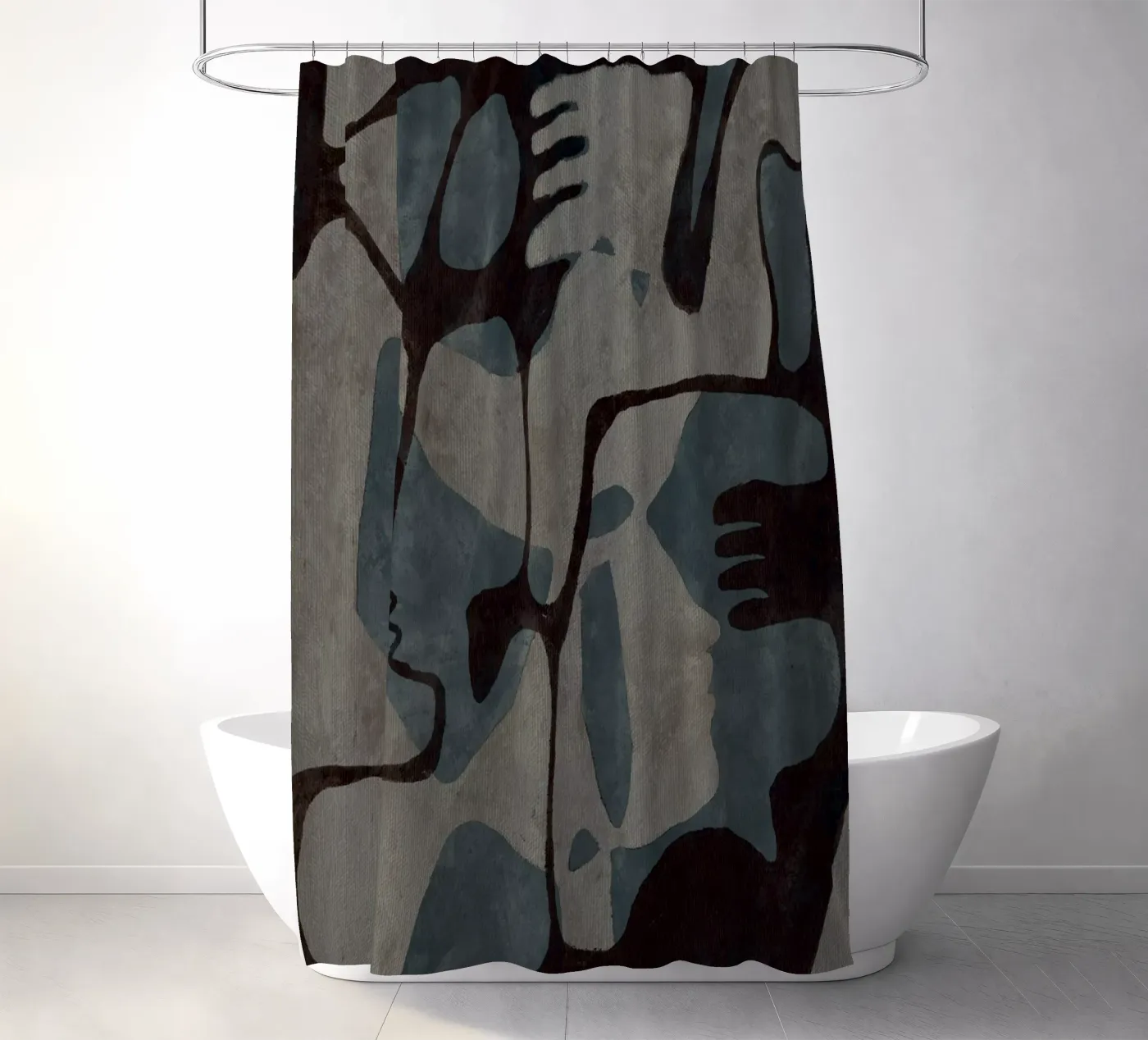 Concealed threads Duschvorhang von Shatha Al Dafai