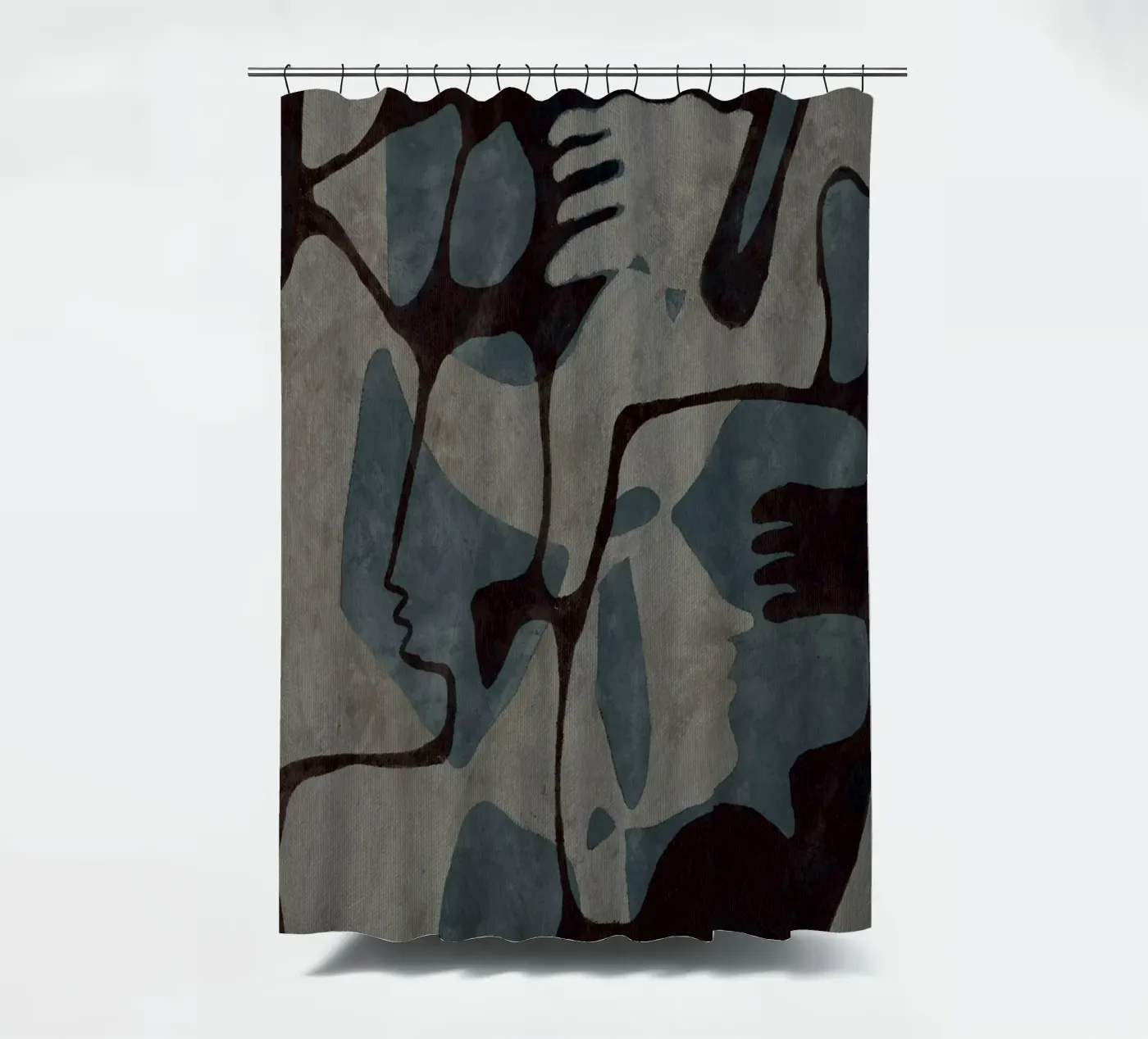 Concealed threads Duschvorhang von Shatha Al Dafai