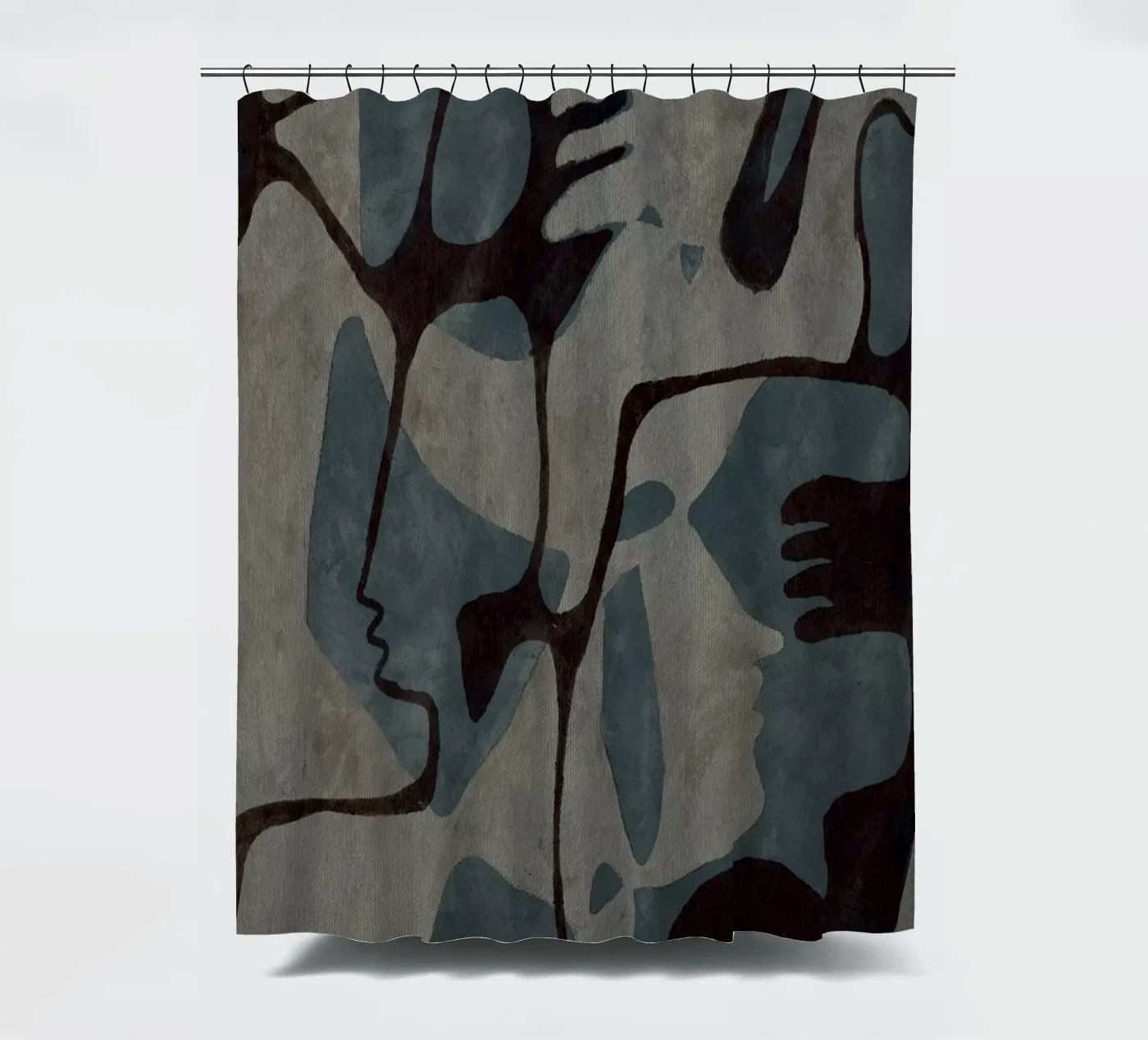 Concealed threads Duschvorhang von Shatha Al Dafai