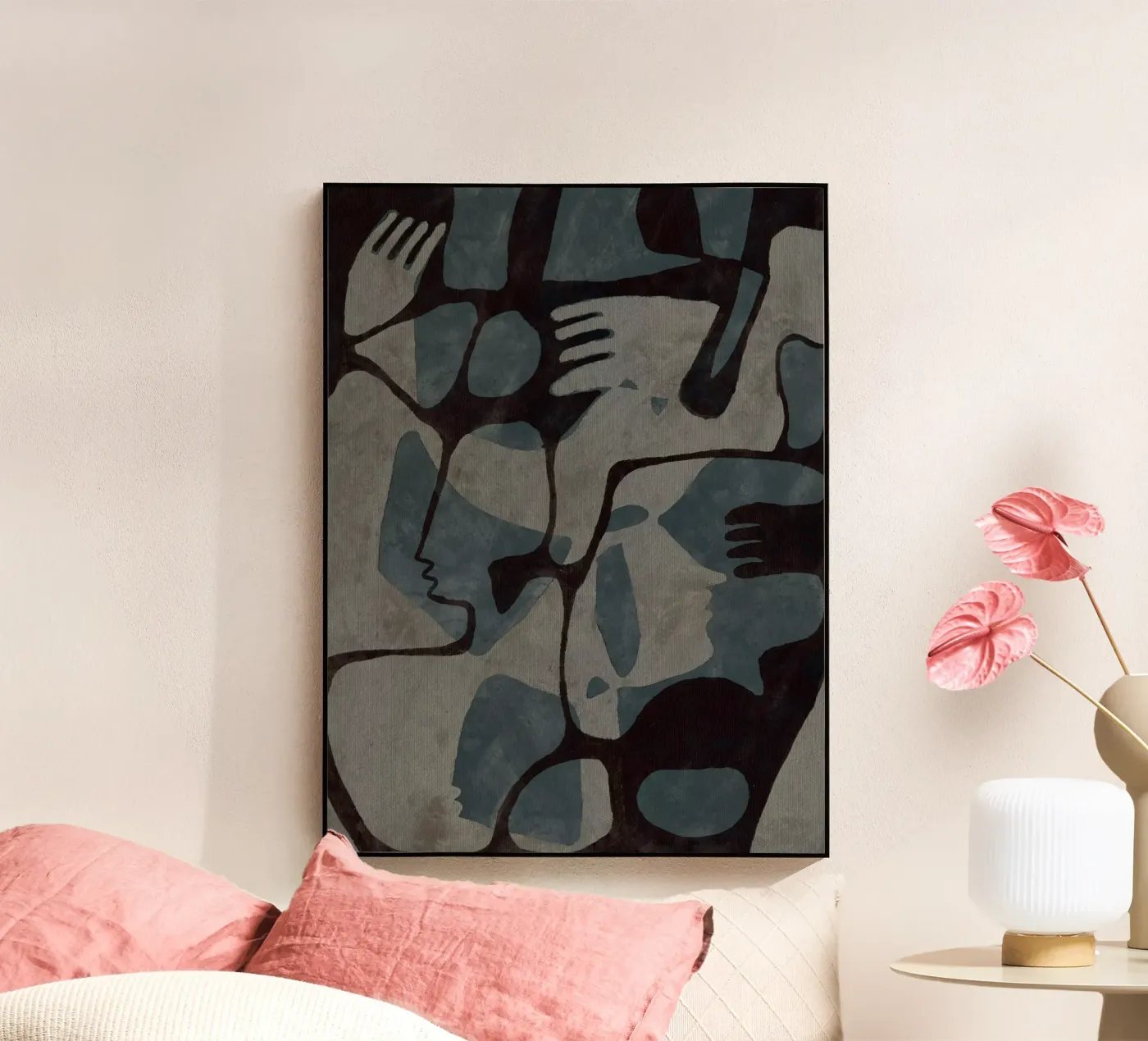 Concealed threads acryl van Shatha Al Dafai