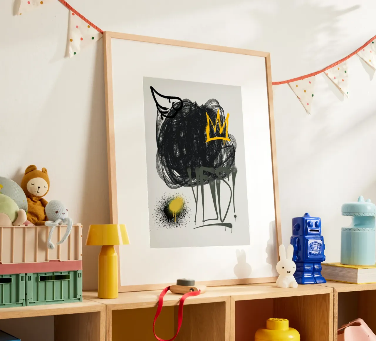 Spray Nation poster con telaio in legno da RS LAB STUDIO