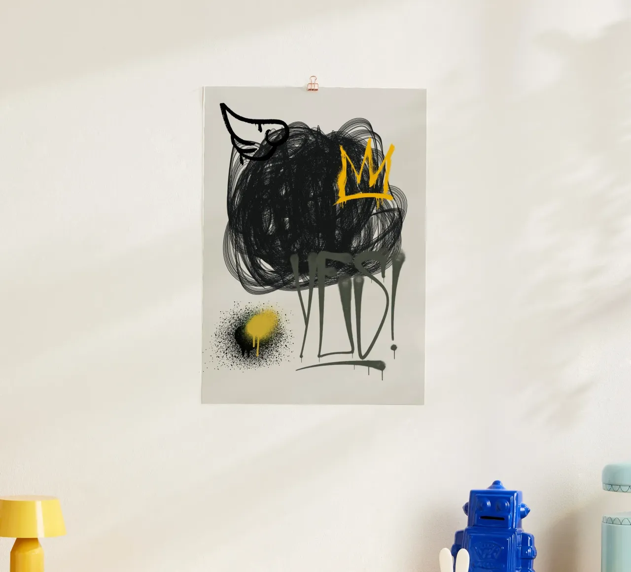 Spray Nation poster con telaio in legno da RS LAB STUDIO