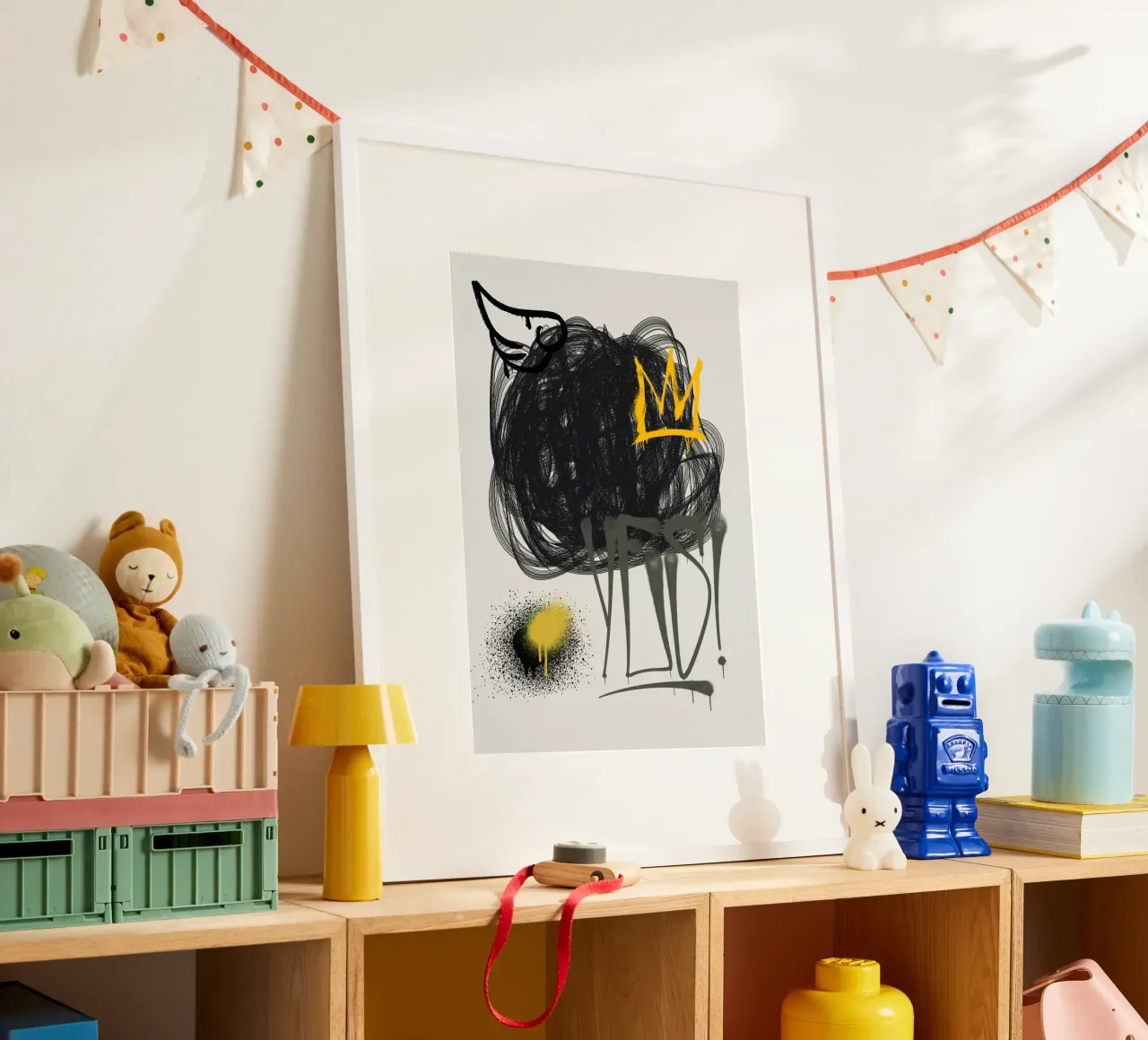 Spray Nation poster con telaio in legno da RS LAB STUDIO