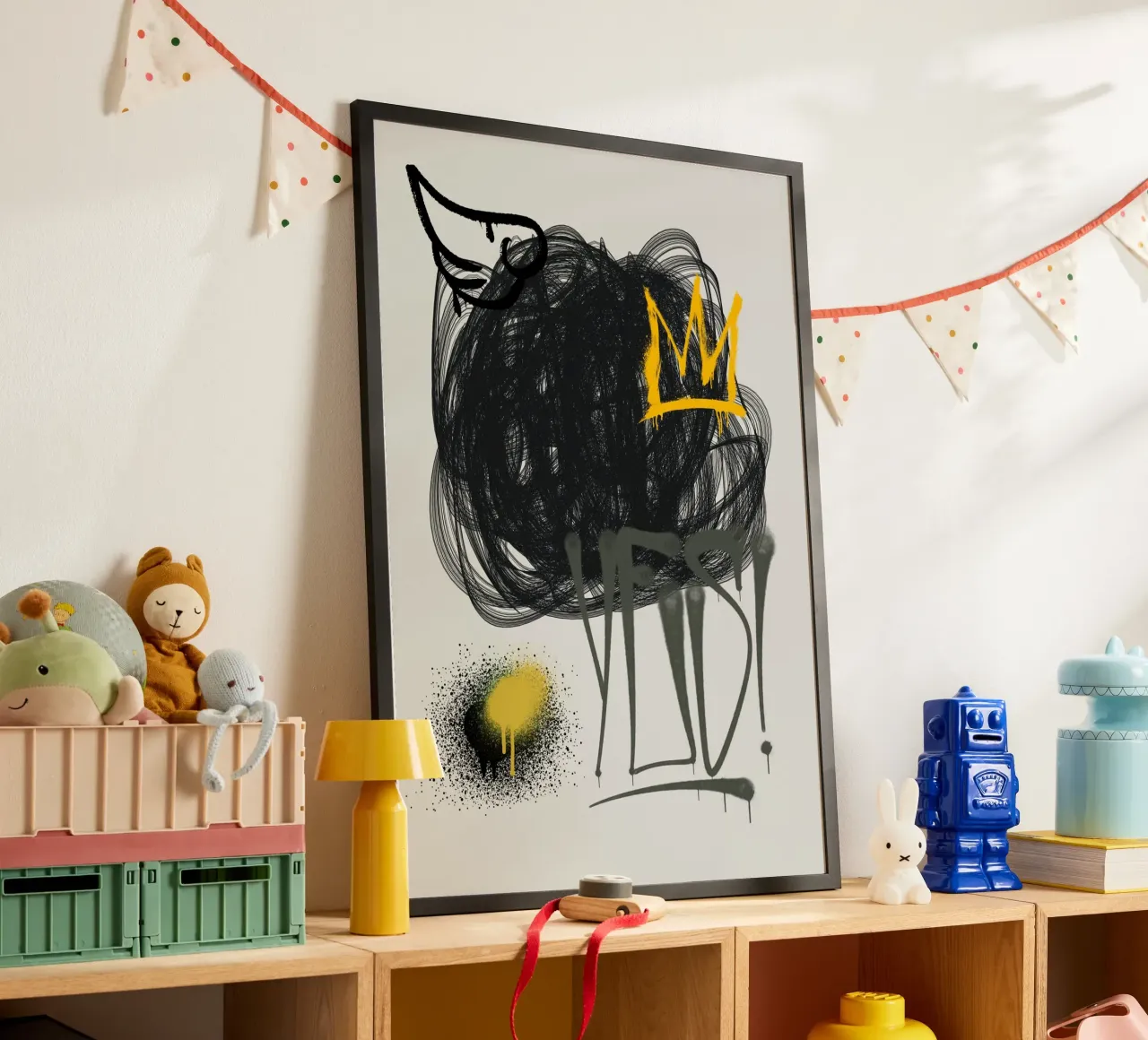 Spray Nation poster con telaio in legno da RS LAB STUDIO