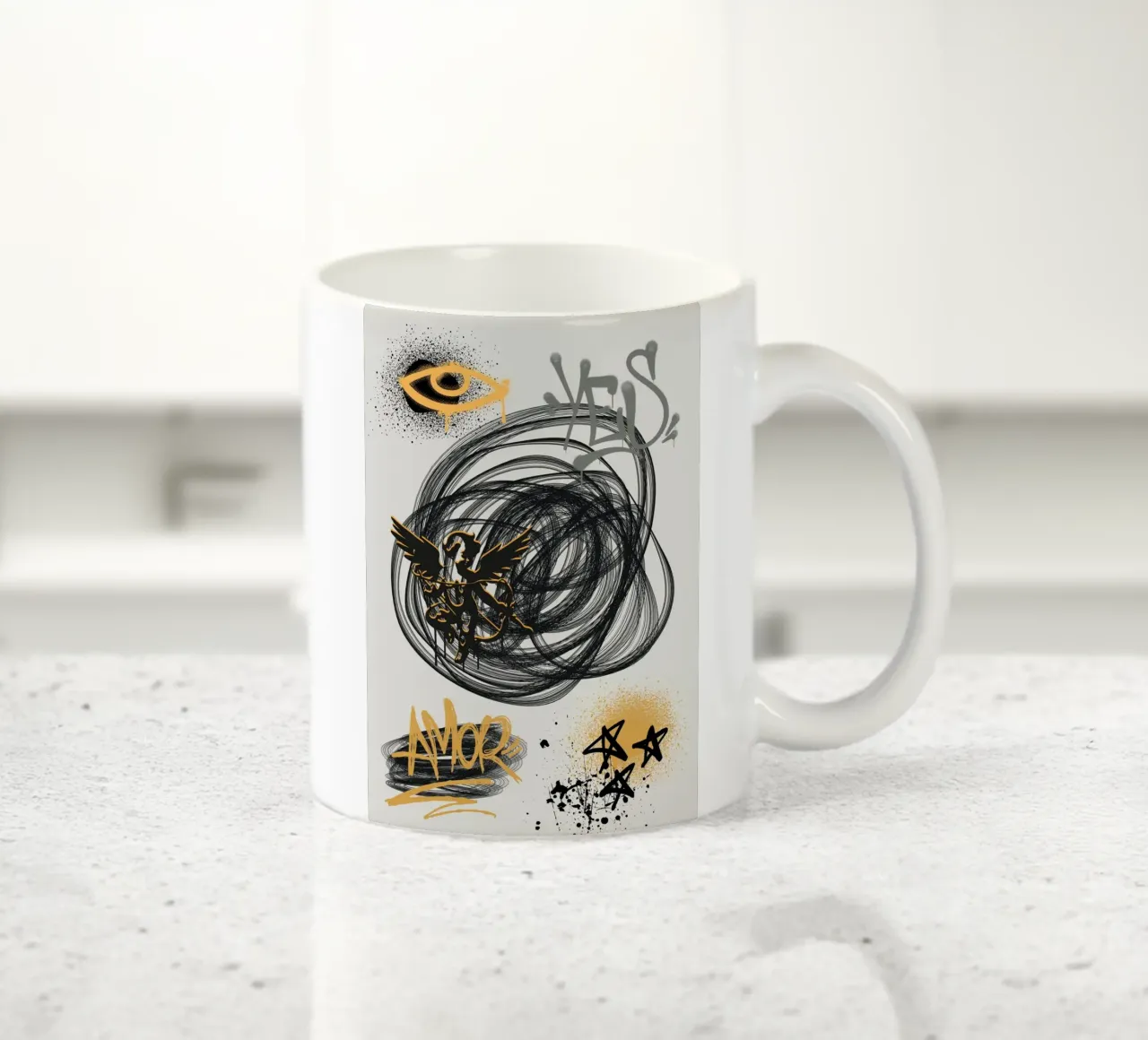 No Rules, Just Walls tazza in ceramica da RS LAB STUDIO