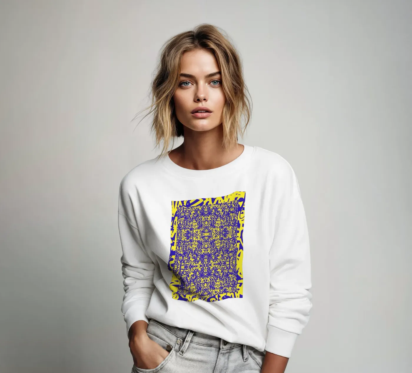 Echo Grid sweatshirt by RS LAB STUDIO