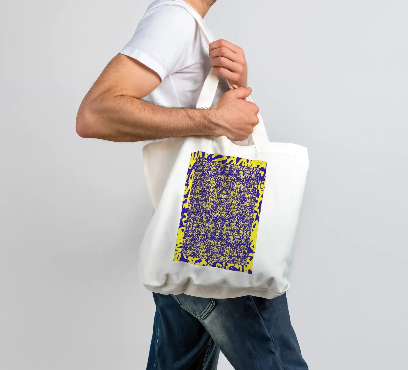 Echo Grid tote bag by RS LAB STUDIO