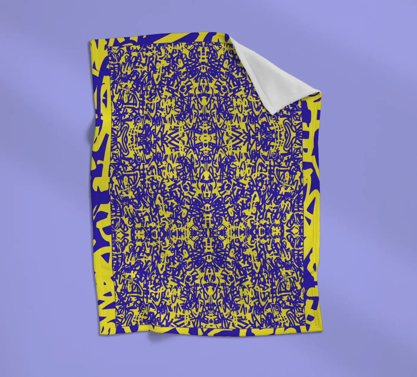Echo Grid fleece blanket by RS LAB STUDIO