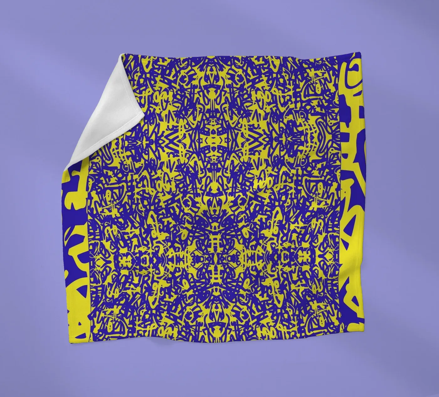 Echo Grid fleece blanket by RS LAB STUDIO