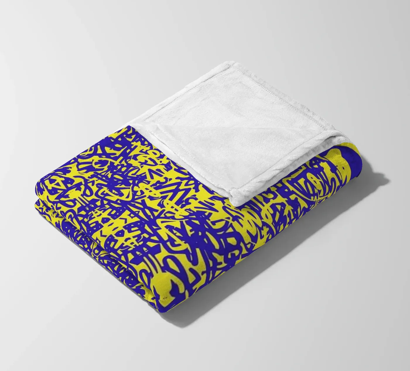 Echo Grid fleece blanket by RS LAB STUDIO