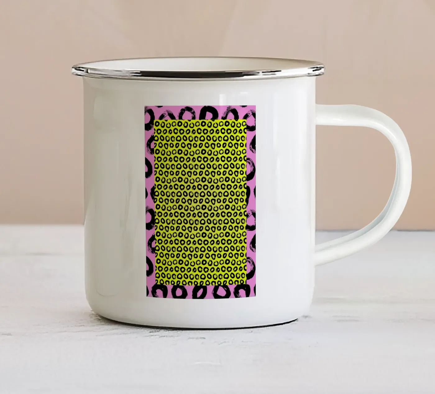 Loopscape enamel mug by RS LAB STUDIO