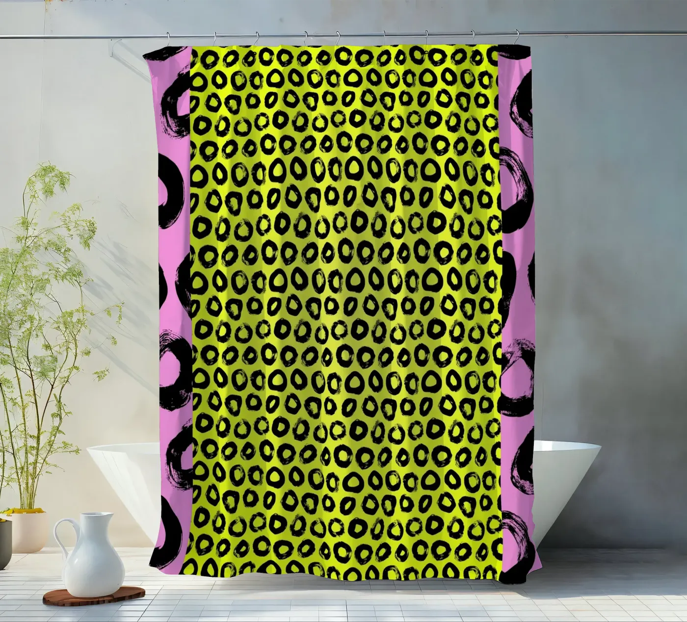 Loopscape shower curtain by RS LAB STUDIO
