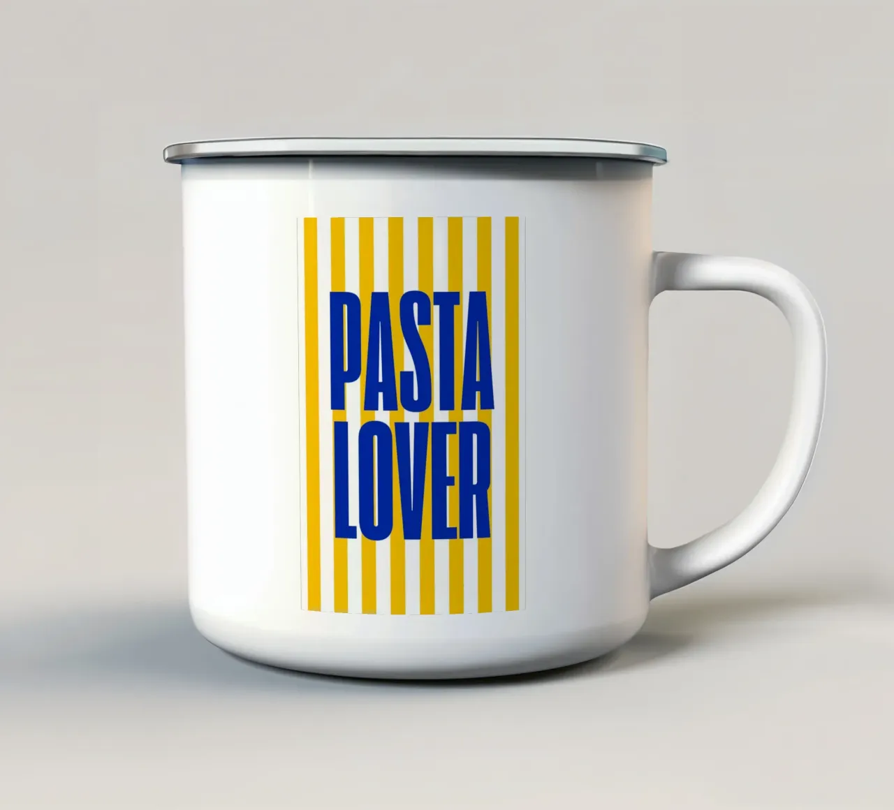 Pasta Lover tazza in smalto da RS LAB STUDIO