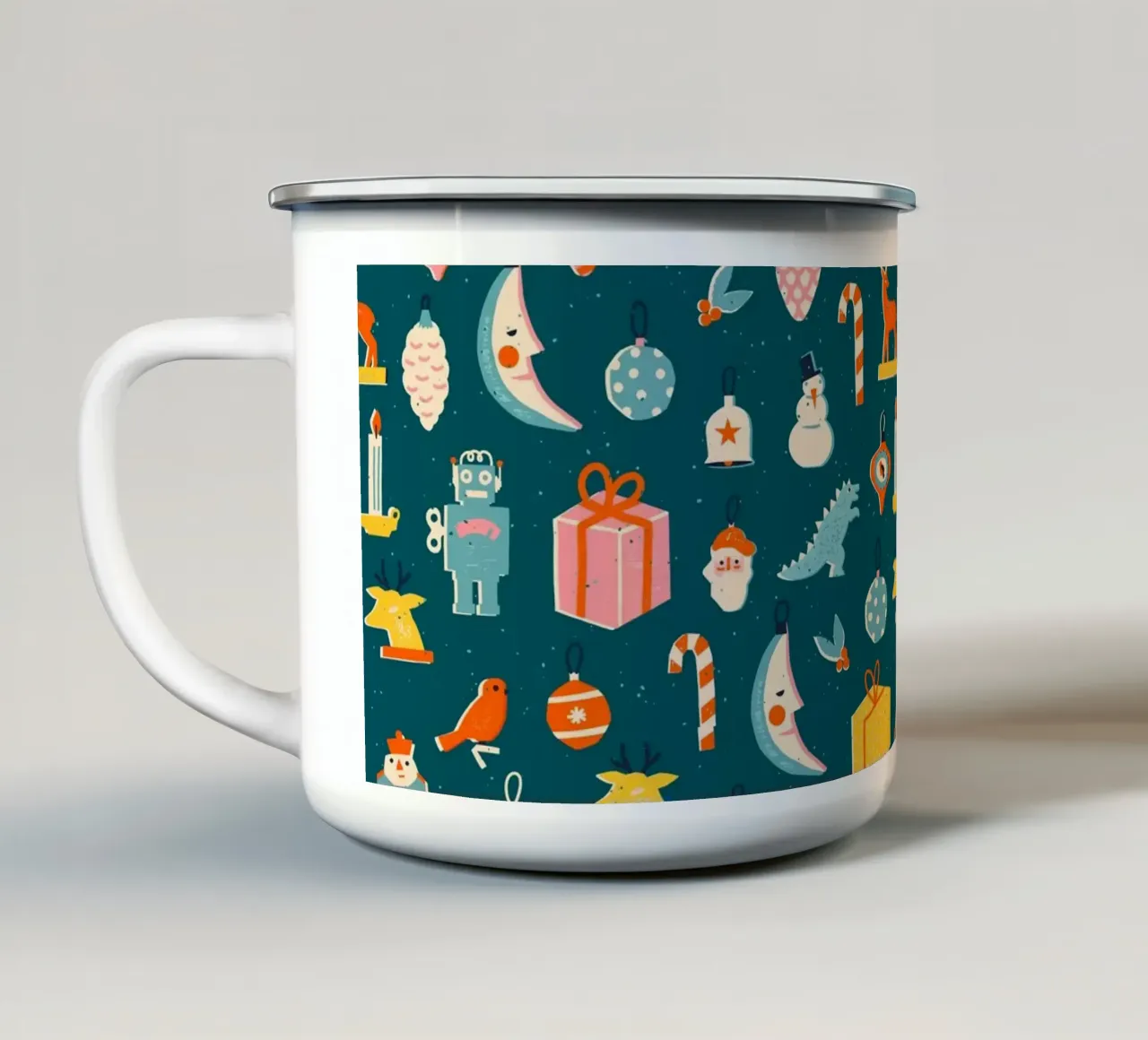 Christmas Pattern No 23 tazza in smalto da treechild