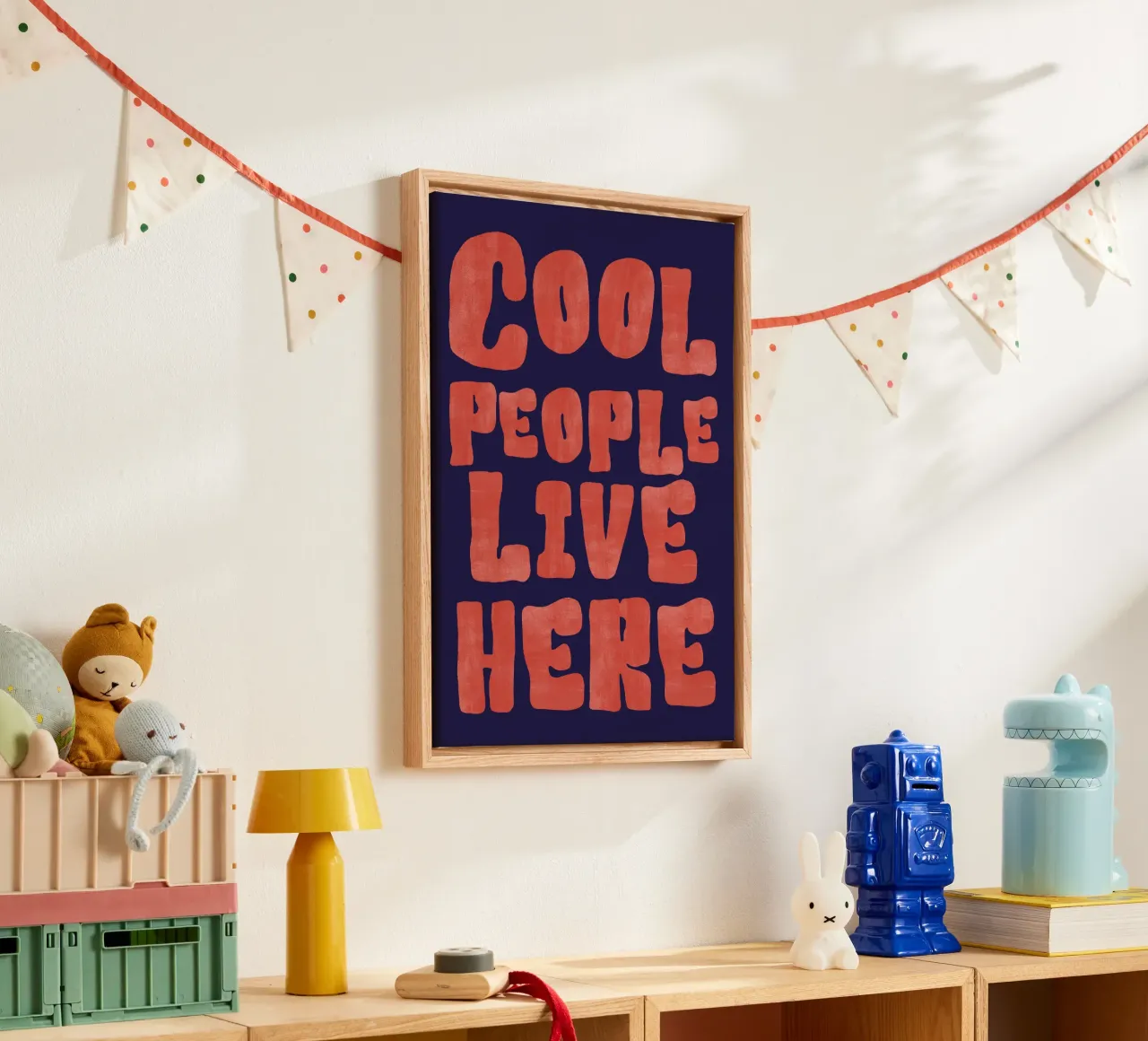 Cool People Live Here canvas met Baklijst van RS LAB STUDIO