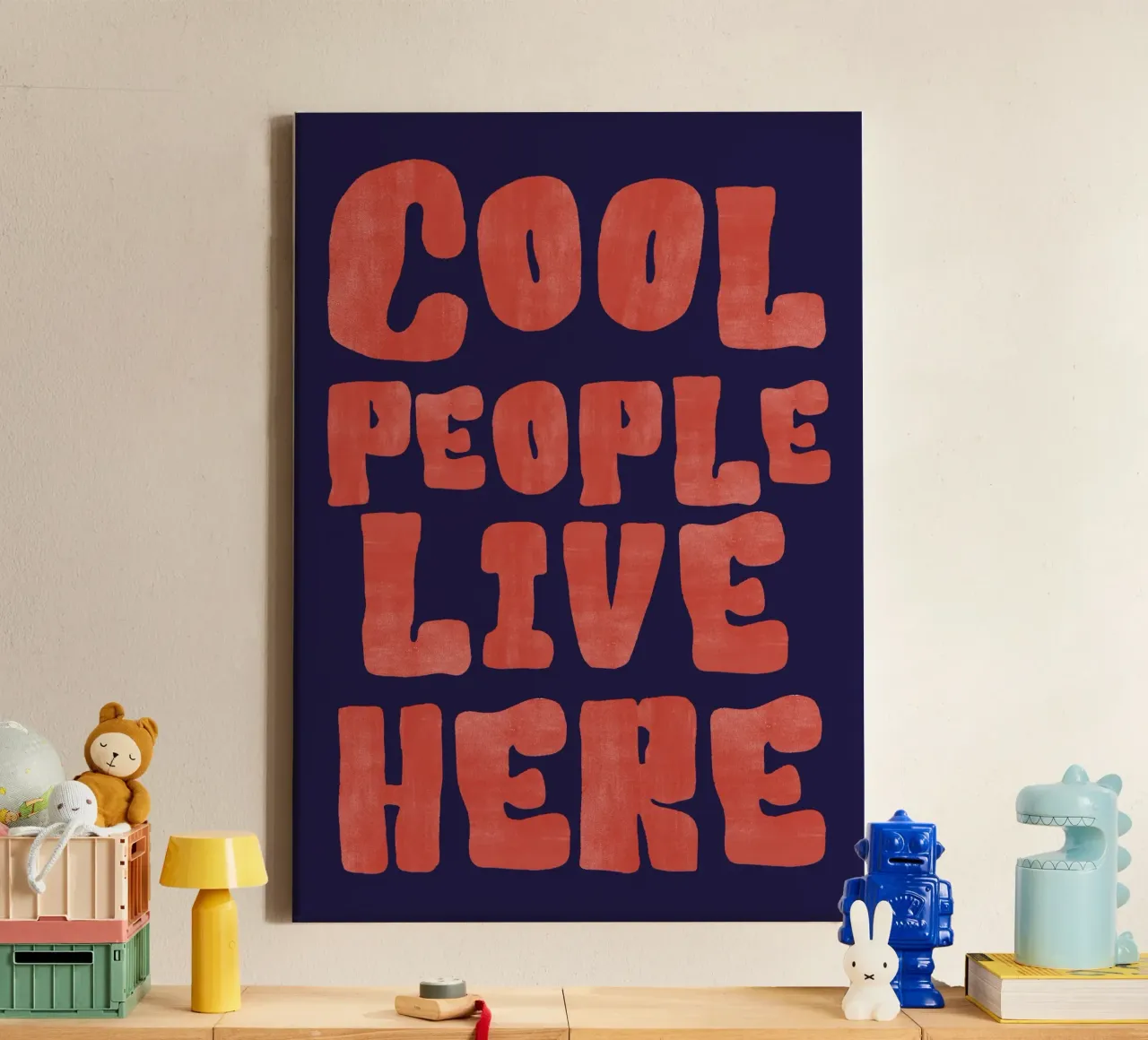 Cool People Live Here canvas met Baklijst van RS LAB STUDIO
