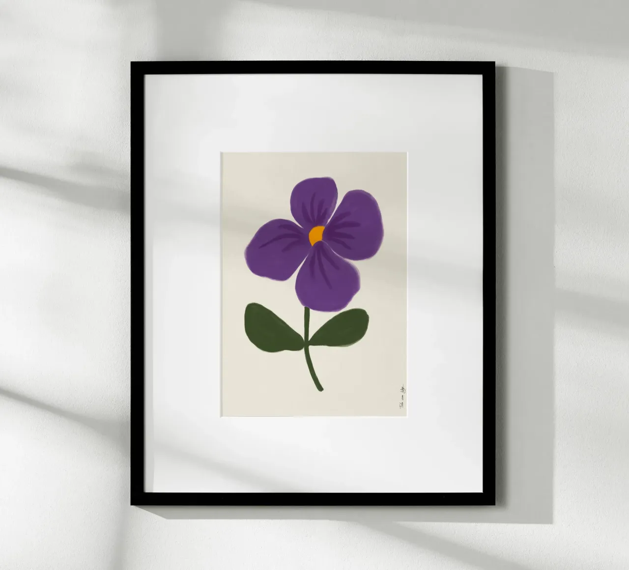 Semplice fiore viola poster con telaio in alluminio da Tida vom Weg