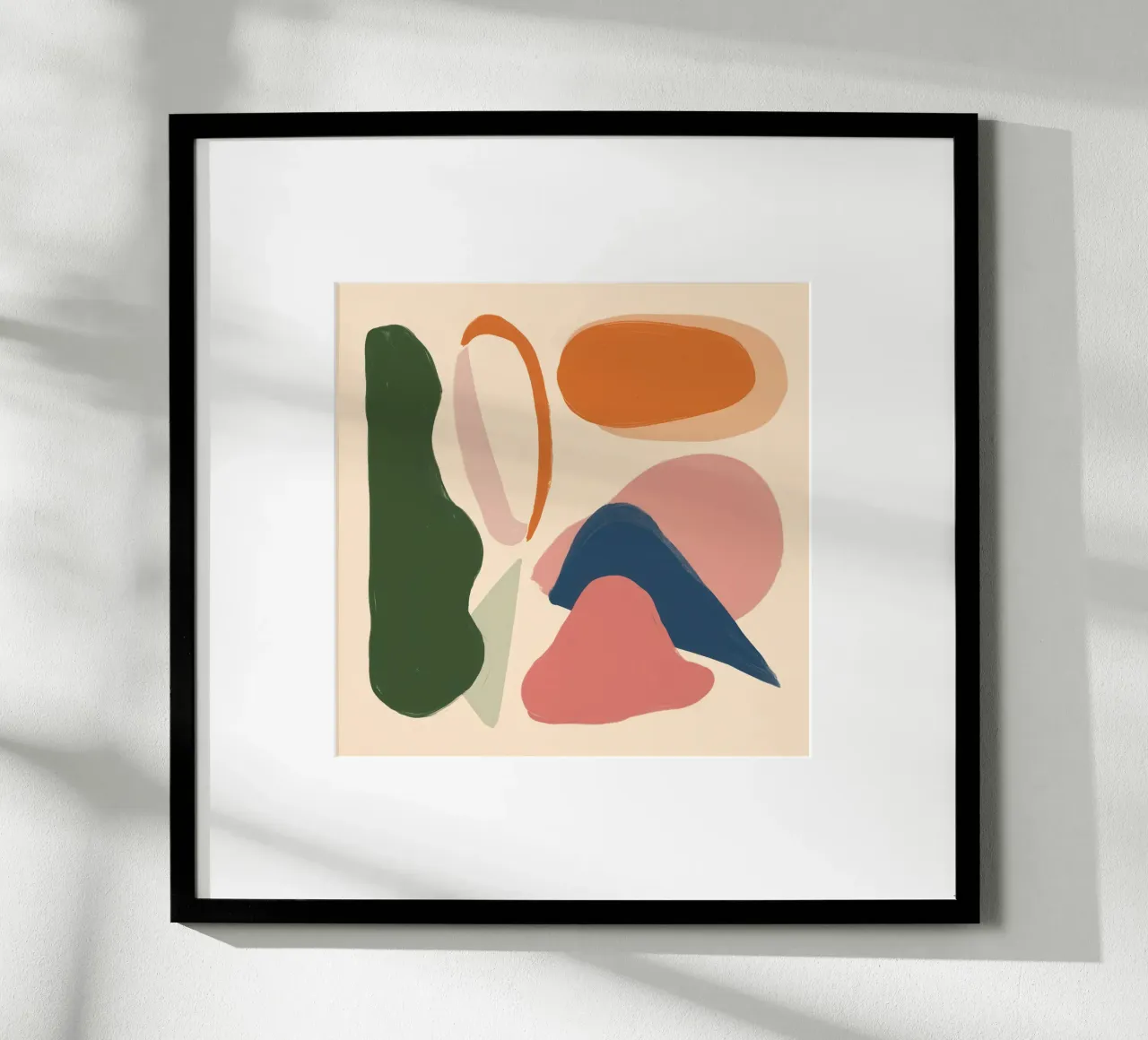 Dialogo sulle forme della terra poster con telaio in legno da Selene Shade