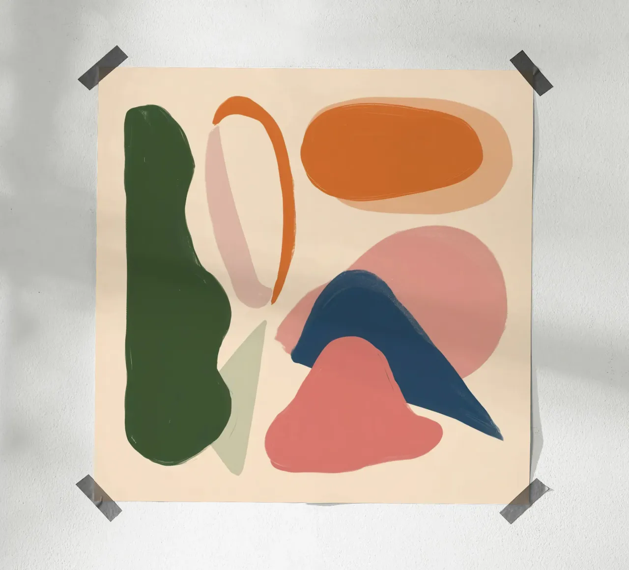Dialogo sulle forme della terra poster con telaio in legno da Selene Shade