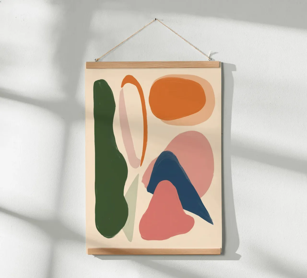 Dialogo sulle forme della terra poster con telaio in legno da Selene Shade