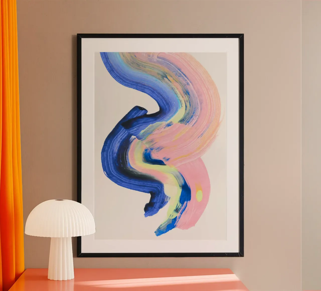 Fragments Liquides poster con telaio in alluminio da RS LAB STUDIO