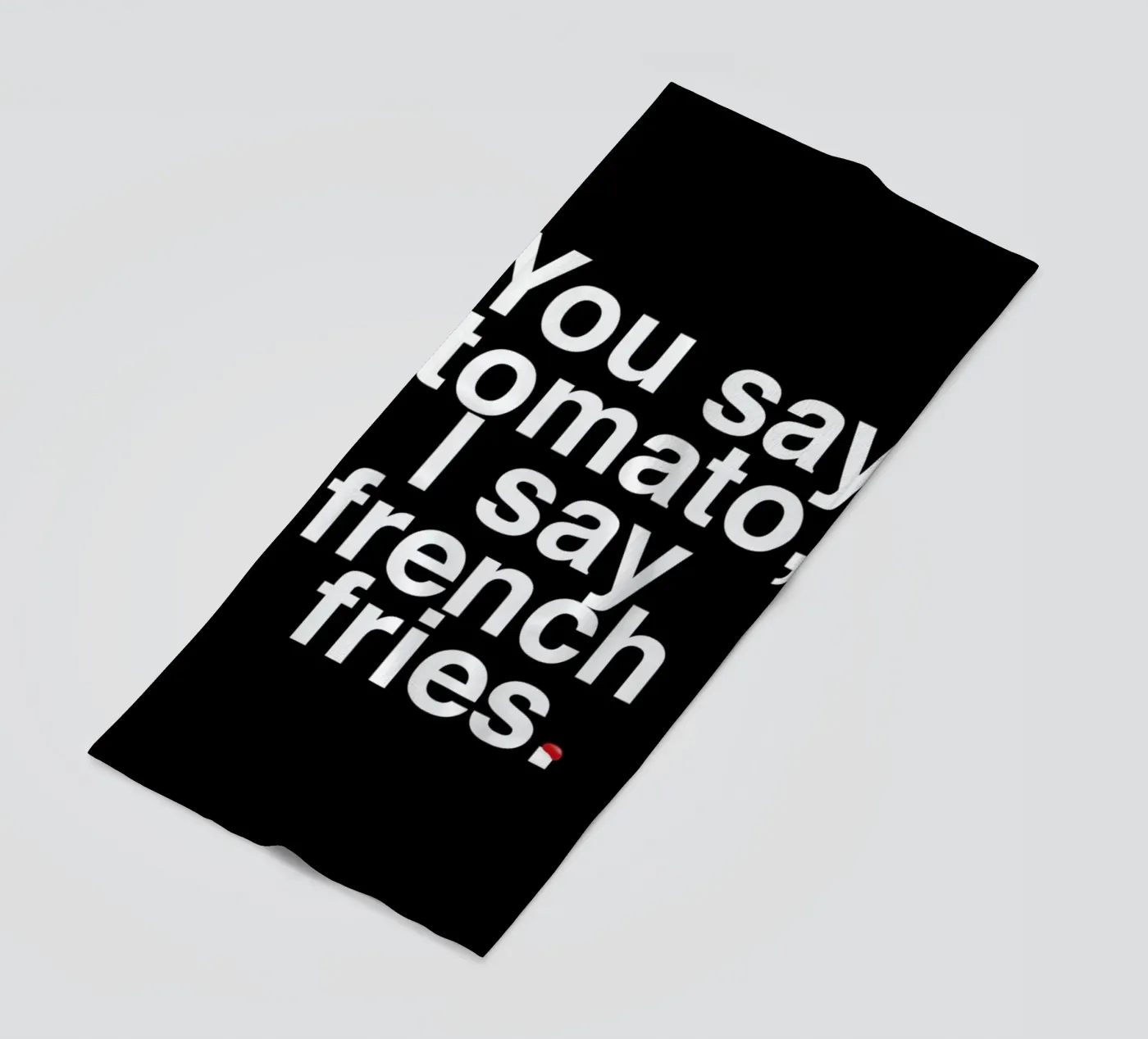 Tomato beach towel by LeDieg
