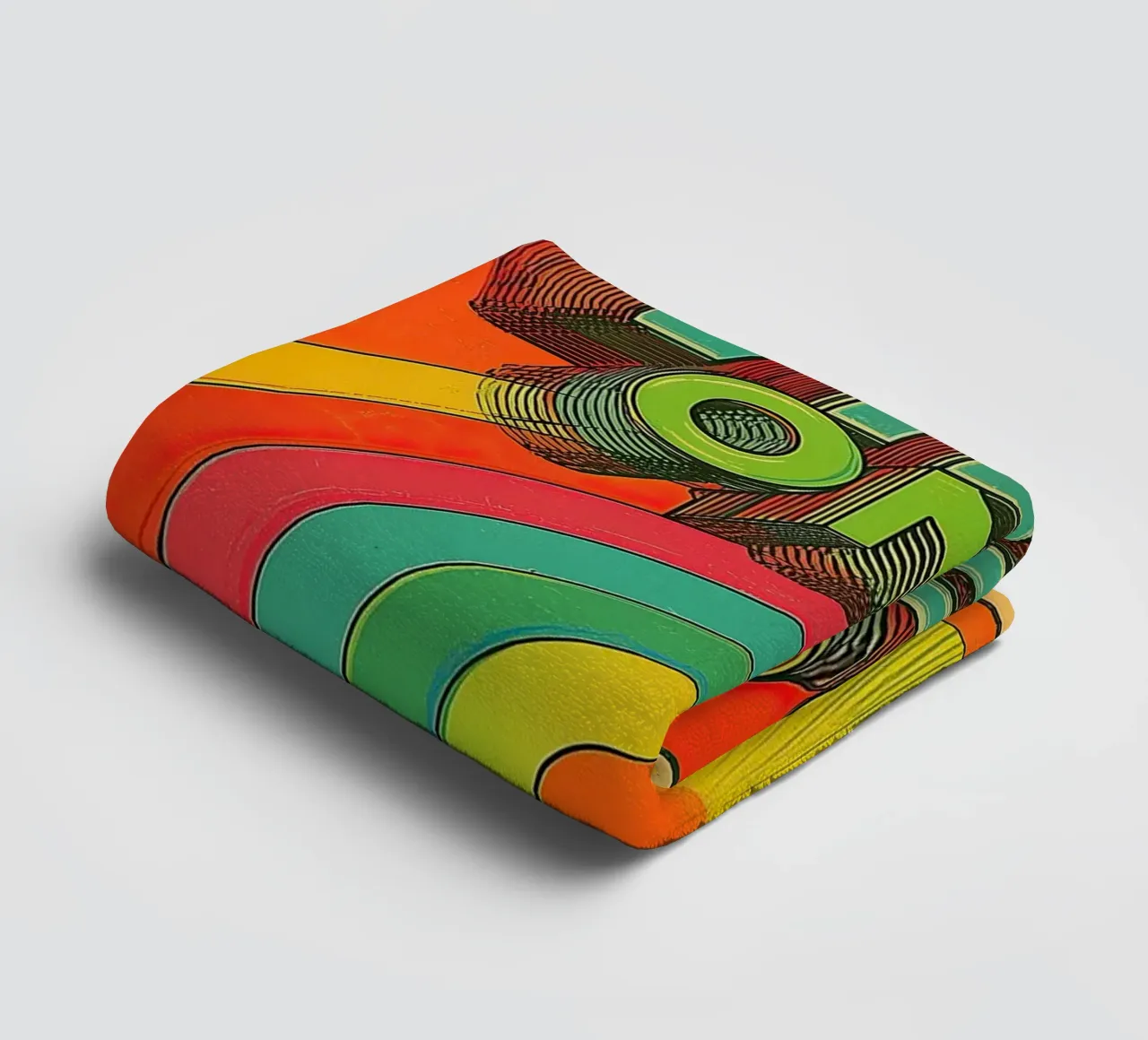 GOOD VIBES ONLY Creative Retro & Vintage Typography Canvas towel by Kaji
