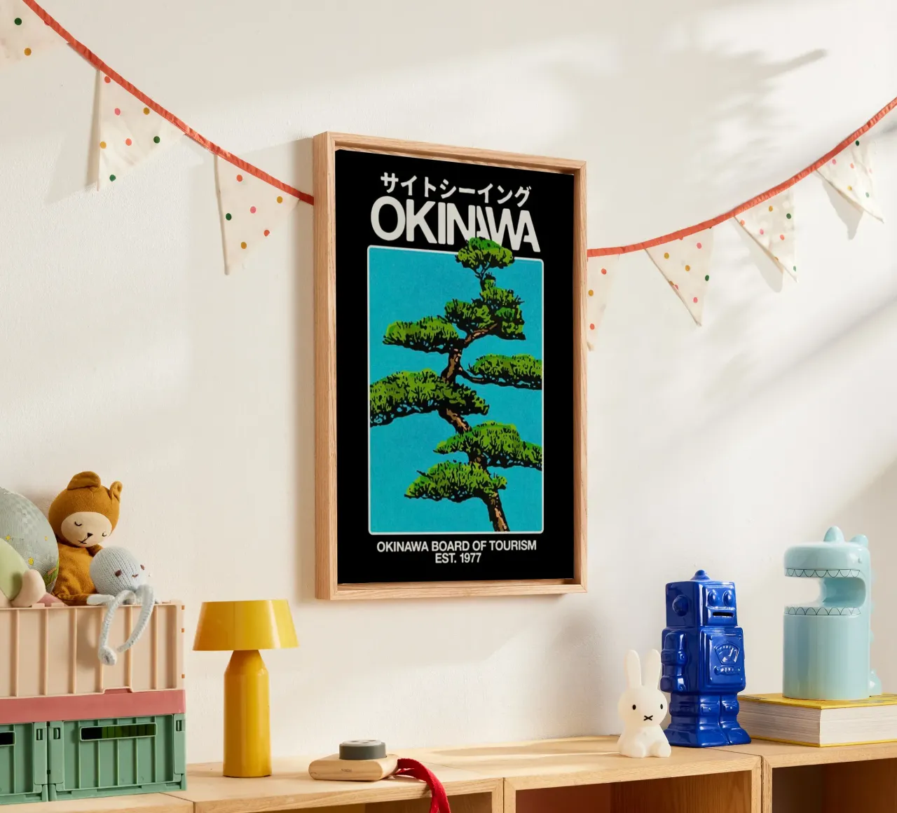 Ente del turismo di Okinawa tela con Cornice a cassetta da HKS JAPANESESTORE