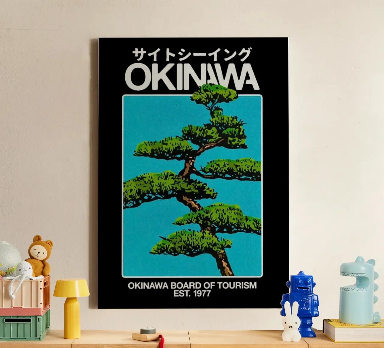 Ente del turismo di Okinawa tela con Cornice a cassetta da HKS JAPANESESTORE
