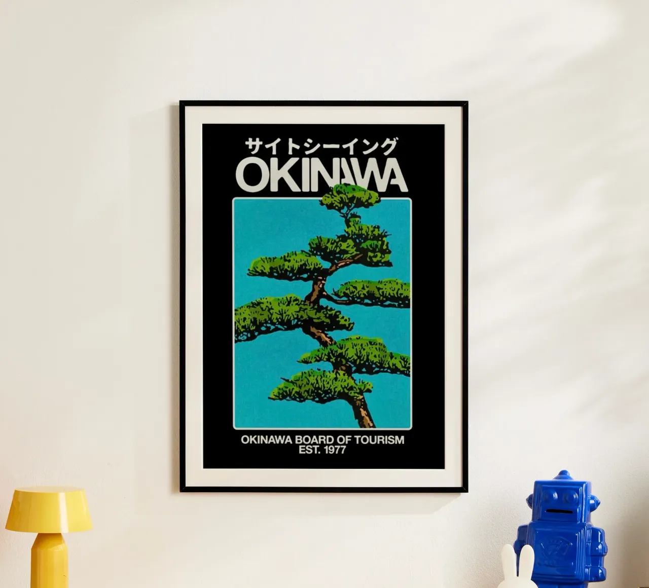 Ente del turismo di Okinawa poster con telaio in alluminio da HKS JAPANESESTORE