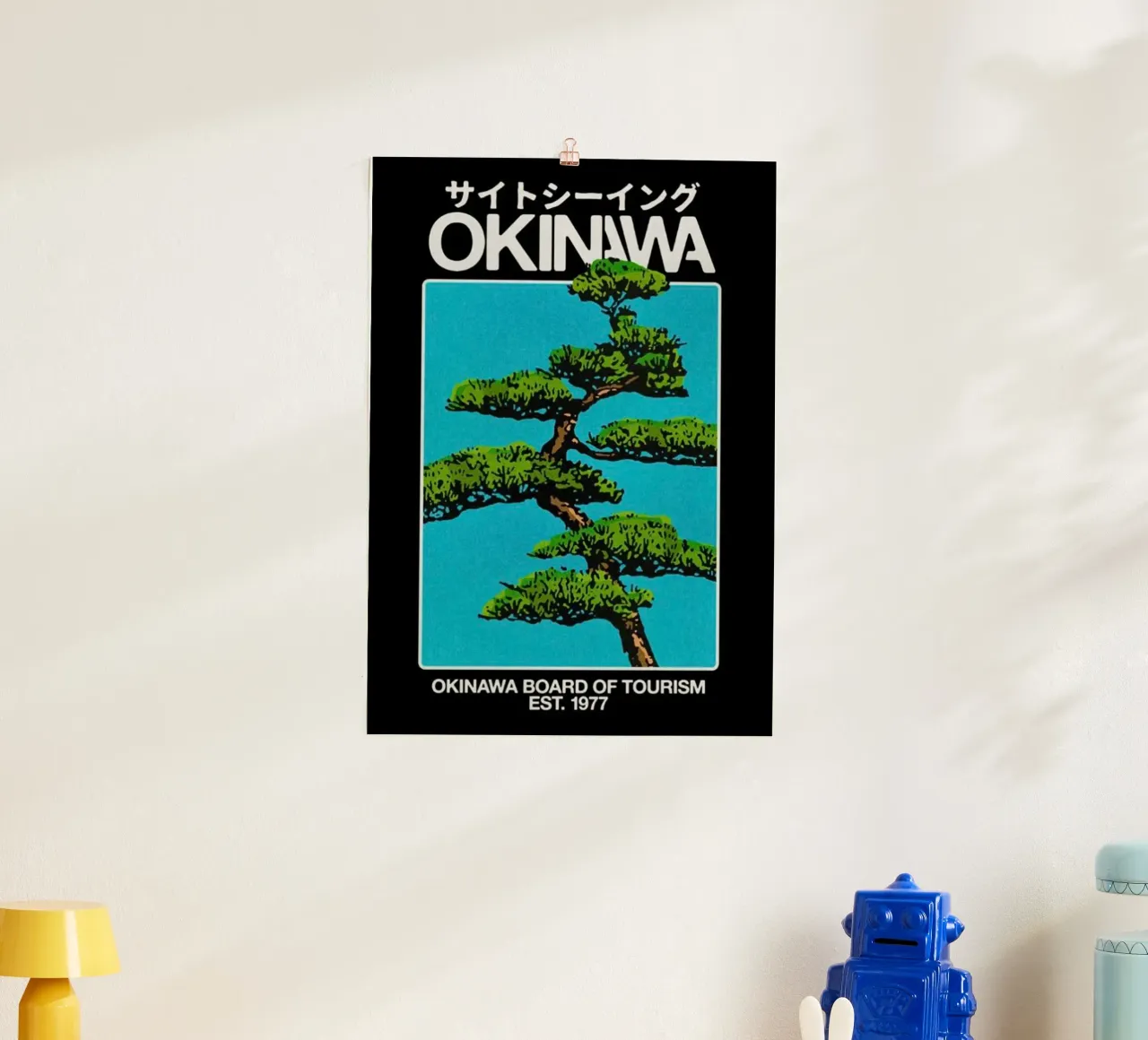 Ente del turismo di Okinawa poster con telaio in alluminio da HKS JAPANESESTORE