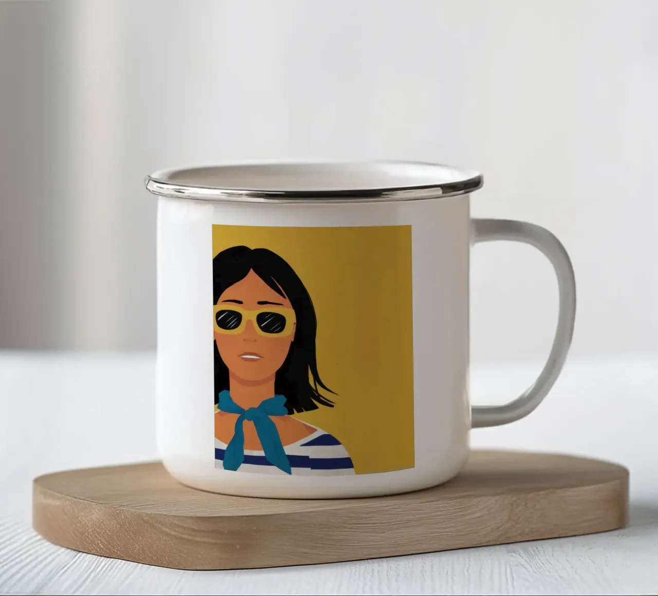 Fiducia nella Golden Hour tazza in smalto da Selene Shade
