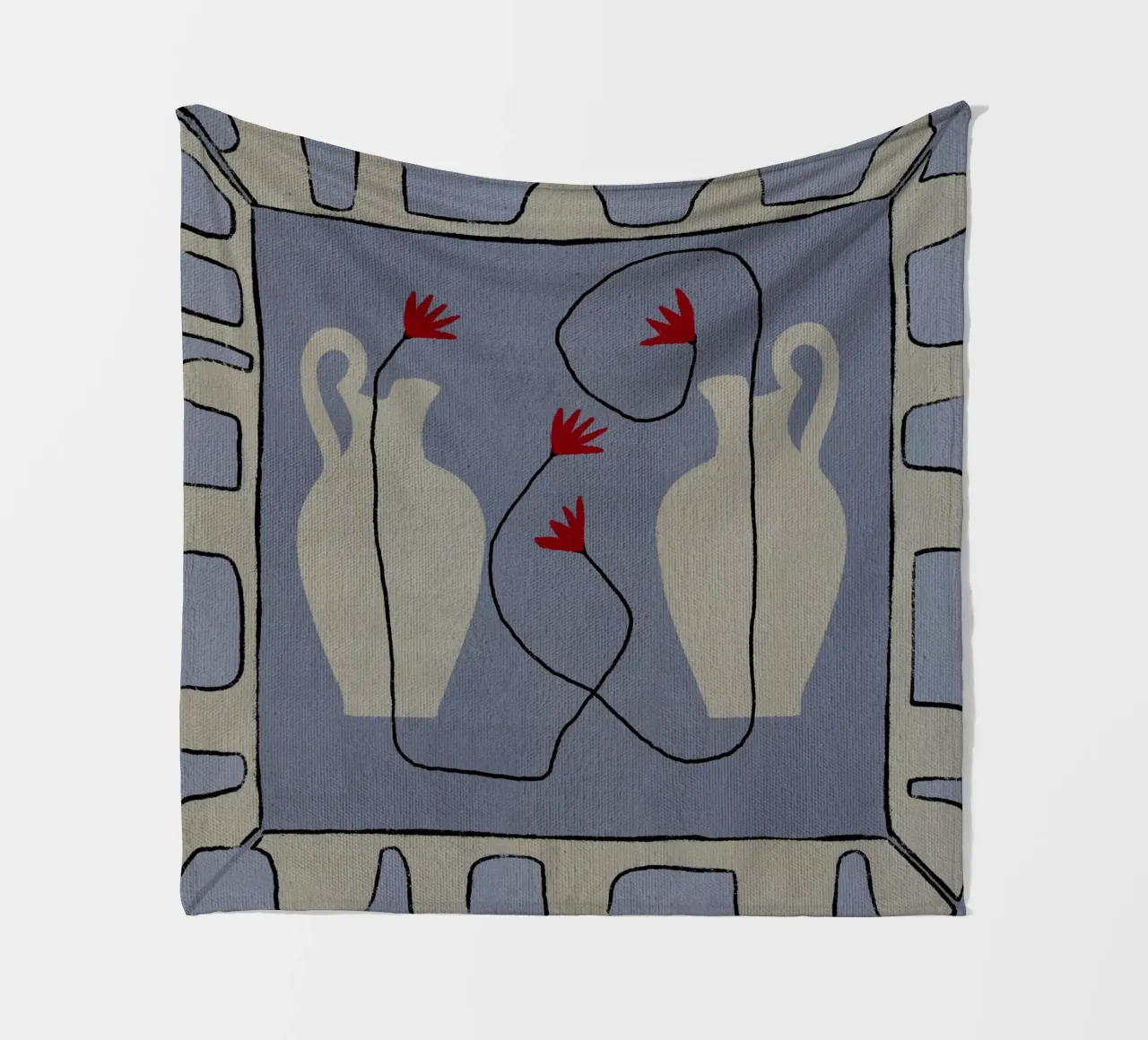 Out-of-Vase Blooms 11 coperta in pile da Shatha Al Dafai