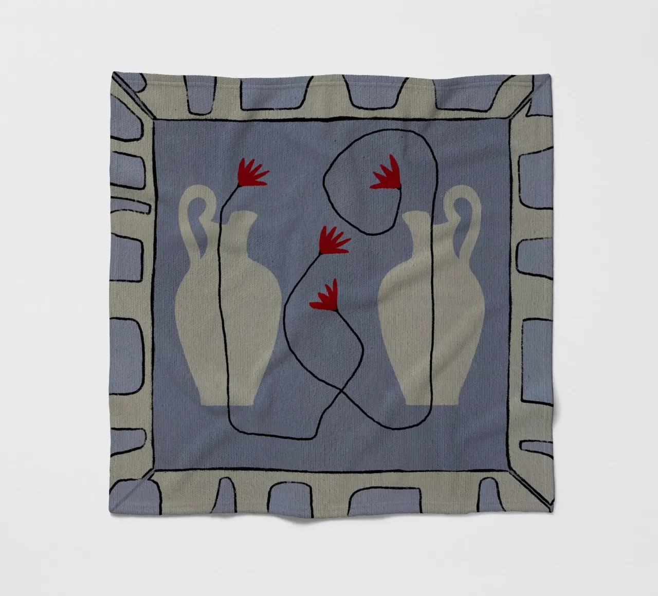 Out-of-Vase Blooms 11 coperta in pile da Shatha Al Dafai