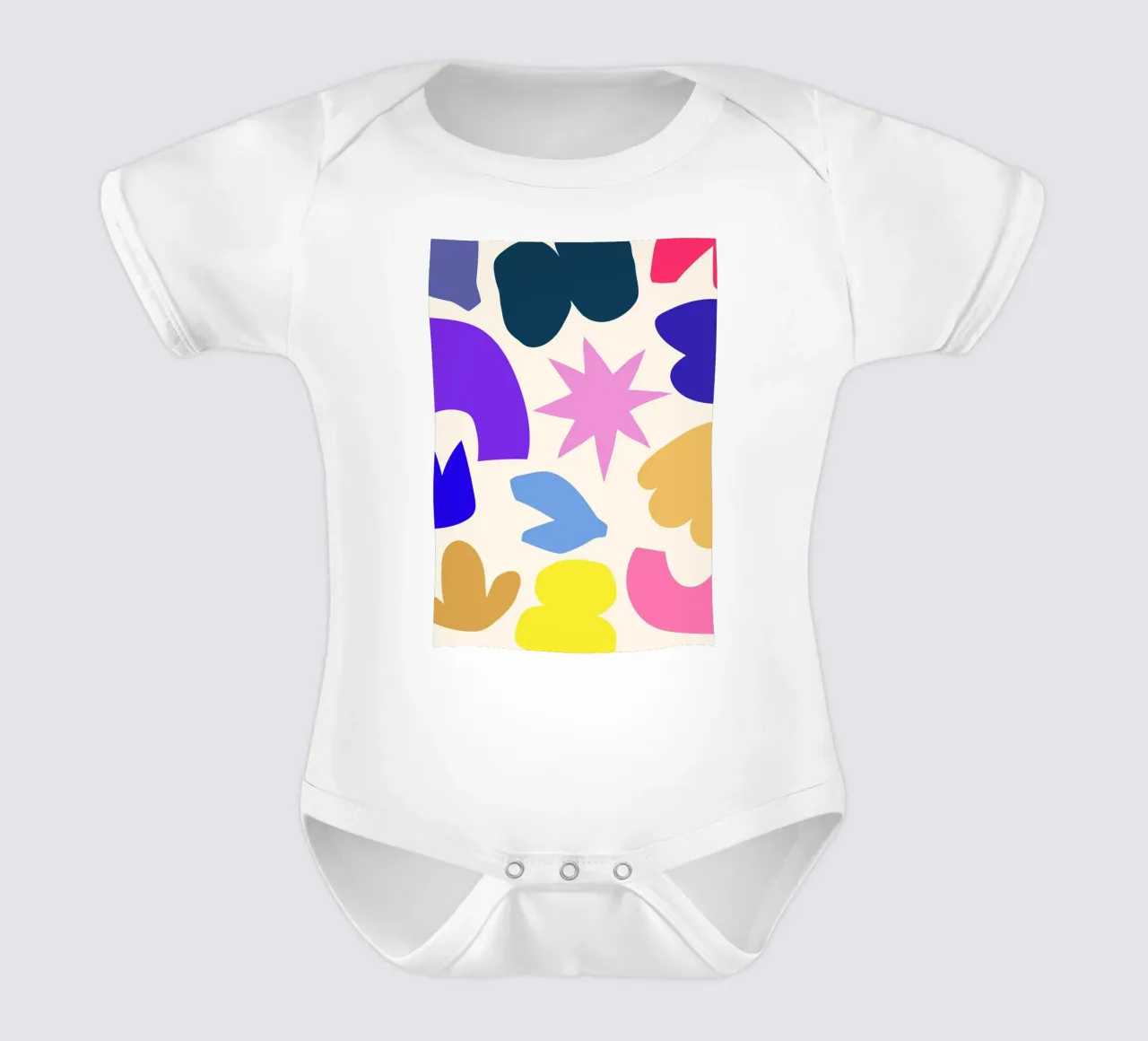 Geometric Pulse body neonato maniche corte da RS LAB STUDIO
